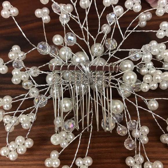 Pearl and Crystal Bridal Hair Combs - Picture 9 of 9